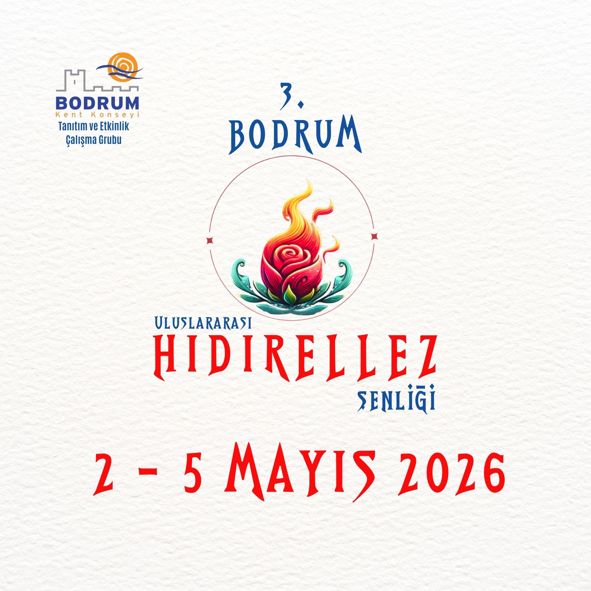 Uluslararası Bodrum Hıdırellez Şenliği 3. Kez Kumbahçe’de Uluslararası Bodrum Hıdırellez Şenliği, 2–5 Mayıs tarihleri arasında Kumbahçe Mahallesi Paşa Tarlası Mevkii’nde üçüncü kez düzenleniyor. Bodrum Kent Konseyi Tanıtım ve Etkinlik Çalışma Grubu koordinasyonunda ve Kumbahçe Muhtarlığı desteğiyle gerçekleştirilecek şenlik, bu yıl da kapsayıcı ve farkındalık odaklı programıyla dikkat çekiyor. Yüzyıllardır birlik, bereket ve dayanışmayı simgeleyen Hıdırellez geleneği, Bodrum’da uluslararası katılımcılar, yerel sanatçılar, atölye çalışmaları ve kültürel etkinliklerle yaşatılacak. “Hıdırellez’de Engel Yok, Birlik Var” sloganıyla düzenlenen şenlikte engelsiz alan uygulamaları, işaret dili desteği ve özel çocuklara yönelik etkinlikler yer alacak. Program kapsamında renkli Hıdırellez kortej yürüyüşü, ritüel alanları, “Geçmişten Günümüze Hıdırellez” fotoğraf sergisi, söyleşiler ve belgesel gösterimleri gerçekleştirilecek. Nokta Otizm Derneği’nin otizmli bireylerin çalıştığı Mobil Kafe aracıyla yapılacak açılış ise sosyal farkındalık açısından önemli bir adım olacak. Uluslararası Bodrum Hıdırellez Şenliği, Bodrum’un kültürel mirasını yaşatmayı ve toplumsal dayanışmayı güçlendirmeyi hedefliyor.