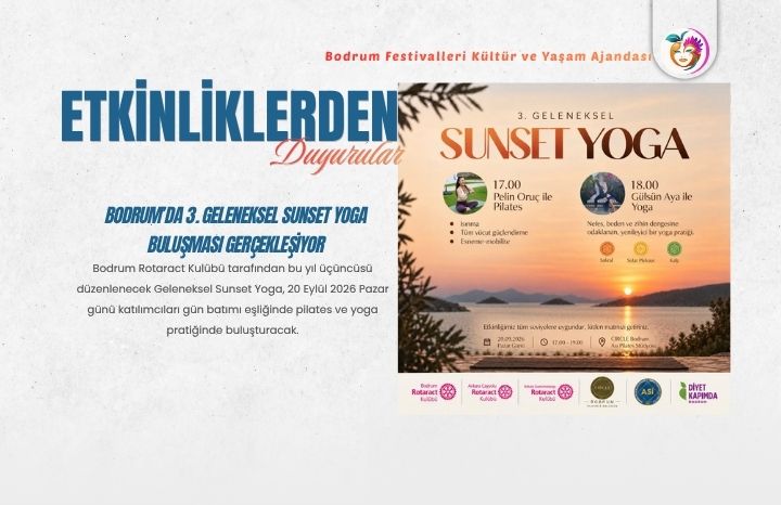 Bodrum’da 3. Geleneksel Sunset Yoga Buluşması 20 Eylül’de