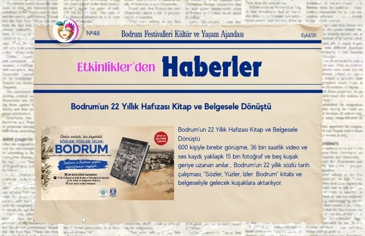 Bodrum’un 22 Yıllık Hafızası Kitap ve Belgesele Dönüştü